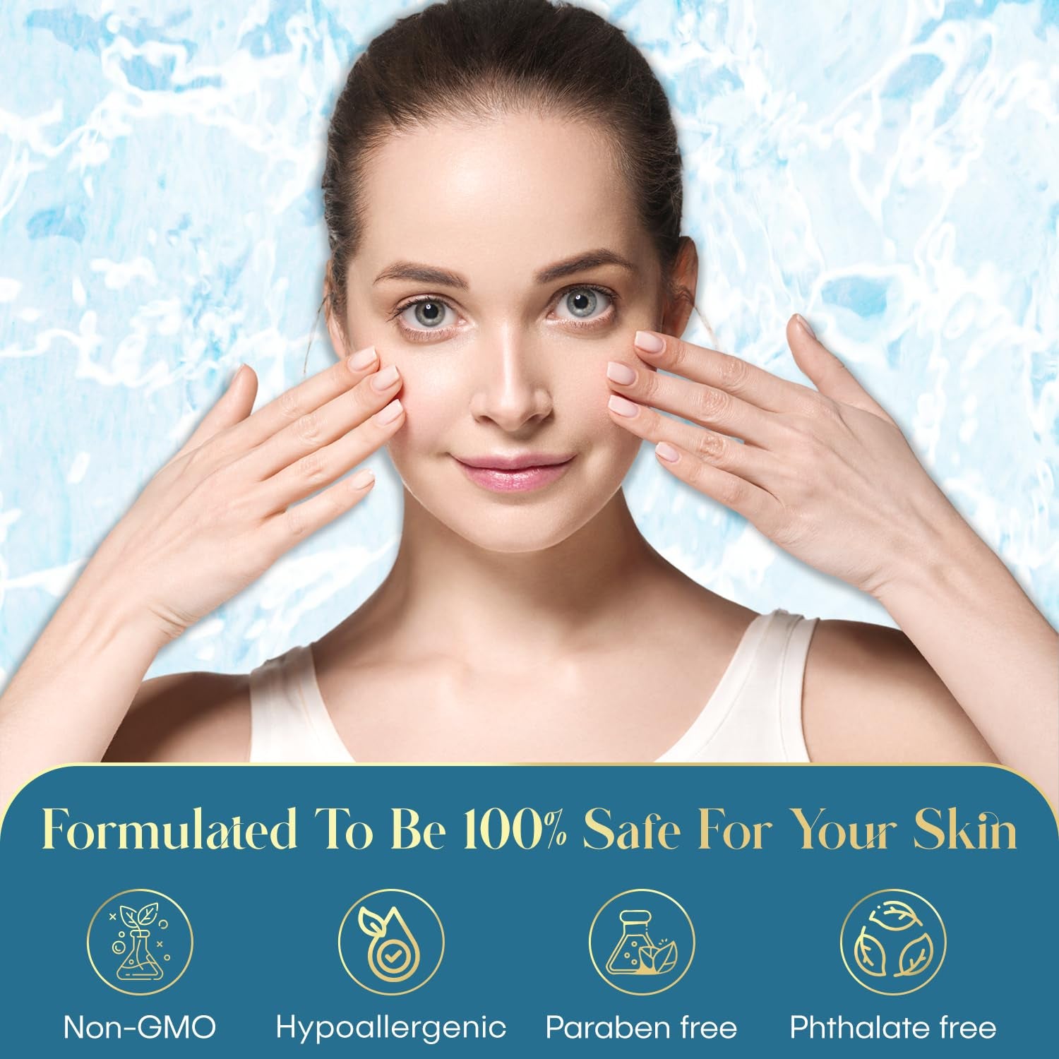 Hyaluronic & Collagen Wrinkle Reducing Facial Serum - Promotes Deep Hydration & Water Retention - Plumps, Smooths & Rejuvenates Compexion - Skin Care Made in Korea - 1.69 FL.OZ.